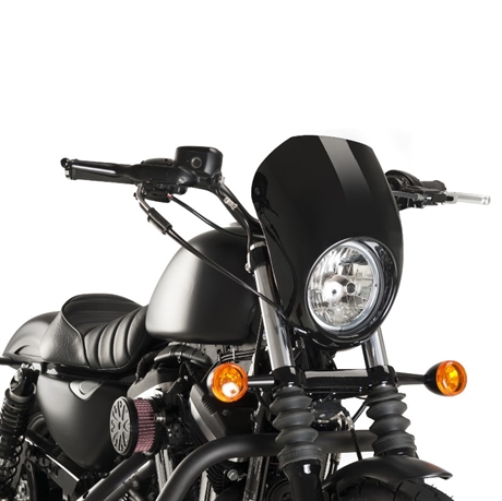 Harley Davidson Sportster / Dyna / Softail Custom Acces Free Spirit Forlygtekåbe Blanksort