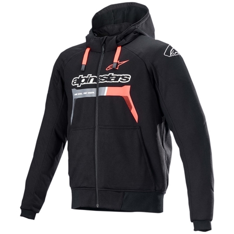 Alpinestars Chrome Sport MC hoodie Sort/Rød Fluo L