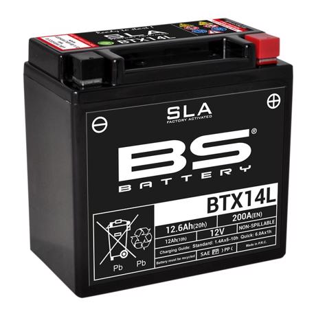 BS Battery MC Batteri AGM 12V 200A 12Ah - Plus Pol Højre Side