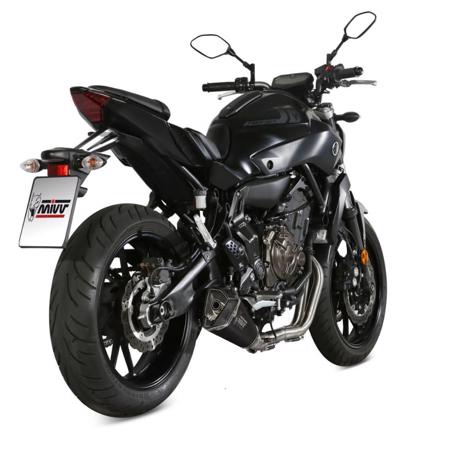 Yamaha MT-07 årg. 2014-2020 MIVV Delta Race Black MC Udstødning System Komplet - Standard Montering